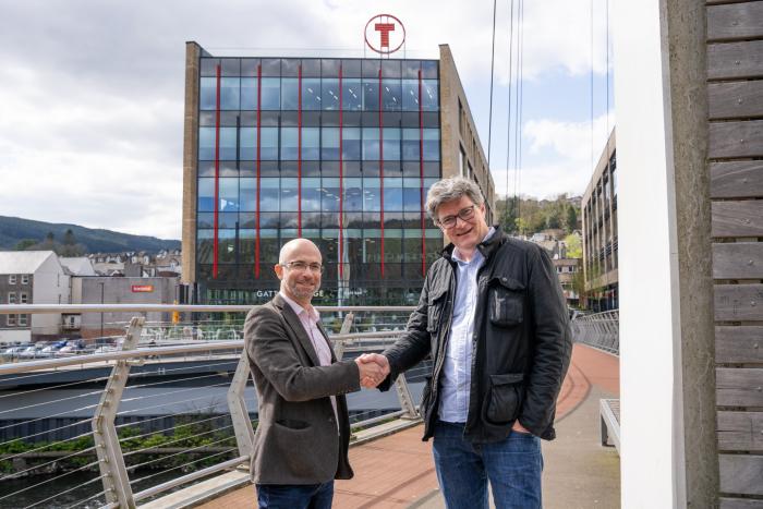 Preparing for TfW: GCRE Chief Executive Simon Jones and TfW counterpart James Price mark the signing of an agreement to use the facility.