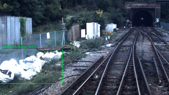 Cutting waste: Network Rail is using AI to identify lineside scrap such as ballast bags.