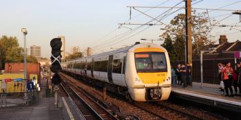 On strike - c2c drivers are to walk out on 5 December. On 9 October 2023, Nos 357202/019 pass West Ham with the 17.19 Fenchurch Street-Shoeburyness. Philip Sherratt
