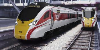 An artist's impresssion of LNER's new CAF tri-mode trains. Courtesy LNER