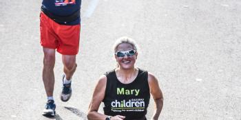 Porterbrook CEO Mary Grant running the New York Marathon. Courtesy Porterbrook