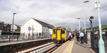 A new platform is open at Newbridge as part of the Ebbw Vale line upgrade. Courtesy Network Rail