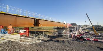 HS2 progress: the deck of the Wendover Dean viaduct being push-launched into position. HS2