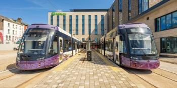 Trams at Blackpool's new termins at Blackpool North. Courtesy Blackpool Council