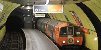 Out of service: A Glasgow Subway train at West Street. Philip Sherratt