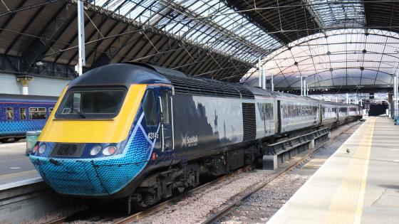 A ScotRail Inter7City High Speed Train at Glasgow Queen Street