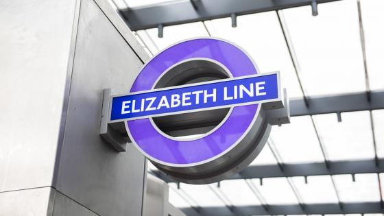 The Elizabeth line sign at Paddington