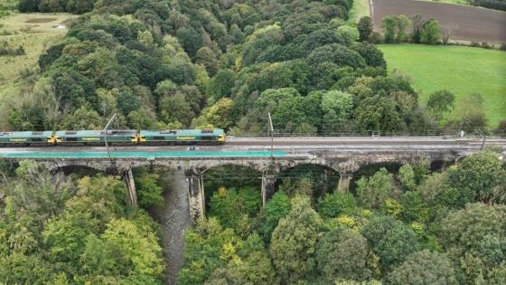 Urgent repairs: Network Rail has restricted trains on the Plessey viaduct near Morpeth to one line running. Network Rail