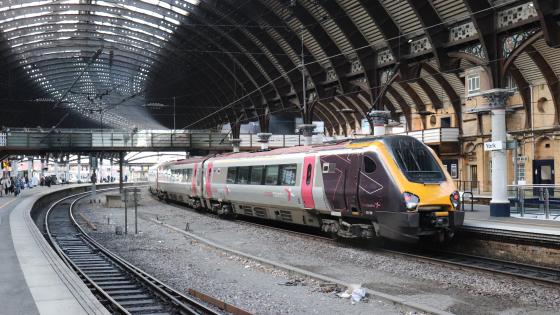 Strengthened fleet: No 221139 calls at York with the 07.48 Glasgow Central-Plymouth on 25 October 2021. Philip Sherratt