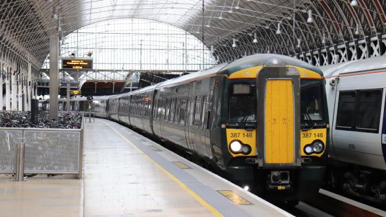 Performance improvements needed by NR: GWR Nos 387146/150 await departure from Paddington with the 09.51 to Cardiff on 26 May 2022. Philip Sherratt
