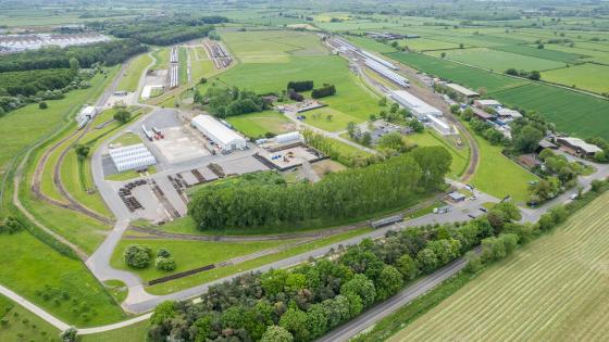 An aerial view of Lond Marston Rail Innovation Centre. Courtesy Porterbrook
